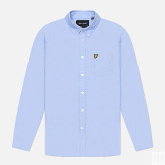 Мужская рубашка Lyle & Scott Plain Oxford, цвет голубой, размер M