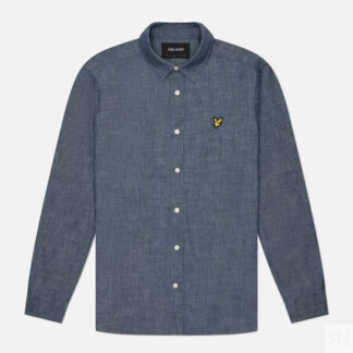 Мужская рубашка Lyle & Scott Chambray Regular, цвет синий, размер S