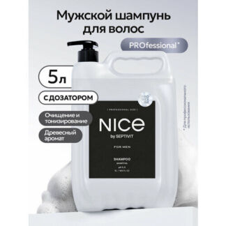 Шампунь профессиональный NICE by SEPTIVIT мужской / Шампунь для мужчин / 5