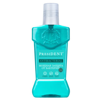 Ополаскиватель для полости рта PRESIDENT Antibacterial Мощная Защита 250мл