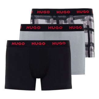 Мужские трусы HUGO Grey 3-Pack Logo Waistband Trunk
