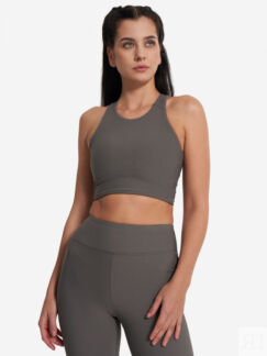 Топ бра спортивный Demix CoverLux Yoga Longline, Серый