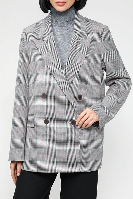 Двубортный пиджак в клетку Esprit Casual