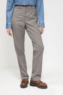 Брюки прямого кроя в мелкую клетку Esprit Casual