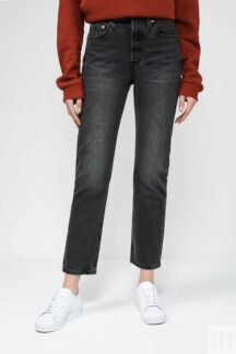 Джинсы укороченные с эффектом потертости LEVI'S