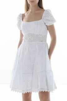 Платье хлопковое с рукавами фонариками Guess