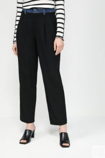 Брюки широкого кроя с джинсовой талией Desigual