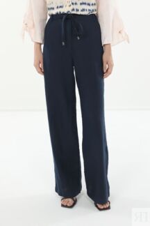 Брюки льняные с поясом Esprit Casual