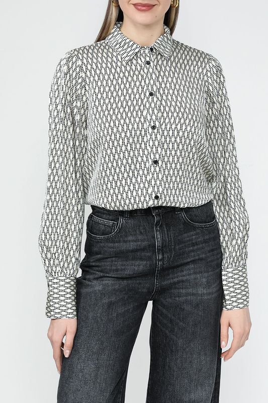 Рубашка атласная с принтом Esprit Casual фото 1