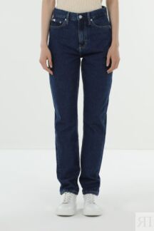 Джинсы однотонные с высокой талией Calvin Klein Jeans