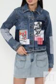 Куртка джинсовая с нашивкой Микки Маус Desigual фото 1