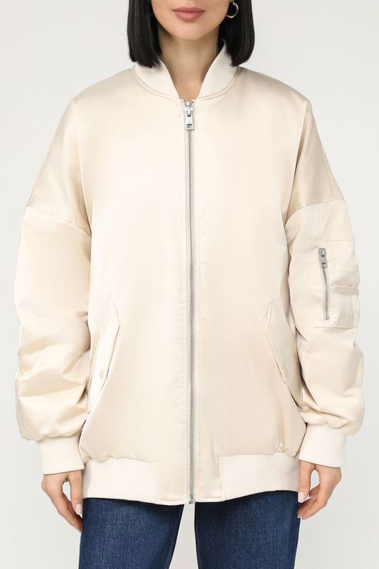 Куртка-бомбер с трикотажными деталями Esprit Casual