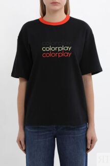 Футболка хлопковая с логотипом COLORPLAY