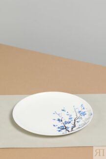 Тарелка фарфоровая обеденная Blue Sakura 21maison