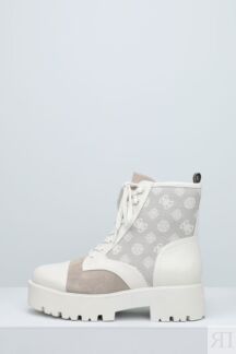 Ботинки высокие комбинированные с принтом Vaina Guess