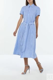 Платье-рубашка льняное в полоску POLO RALPH LAUREN