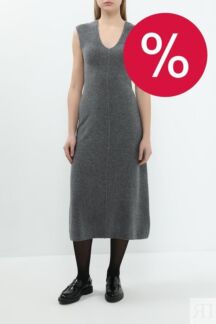 Платье трикотажное с v-вырезом без рукавов Calvin Klein
