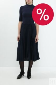 Платье трикотажное с плиссированной юбкой Tommy Hilfiger