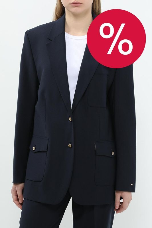 Пиджак однобортный с накладными карманами Tommy Hilfiger фото 1