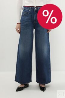 Джинсы с эффектом потертости широкого кроя Tommy Jeans
