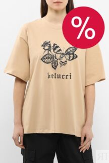 Футболка хлопковая с принтом BELUCCI