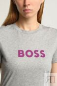 Футболка хлопковая с логотипом BOSS фото 4