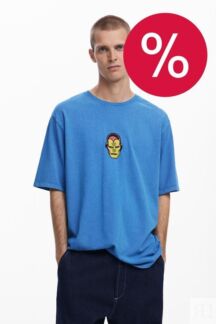 Футболка хлопковая с принтом Desigual