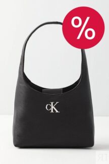 Сумка хобо с логотипом бренда Calvin Klein