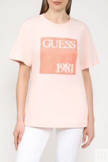 Футболка хлопковая с принтом Guess