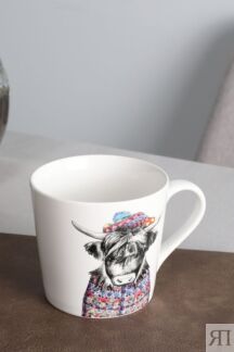 Кружка фарфоровая с принтом Mikasa Cow Kitchen Craft