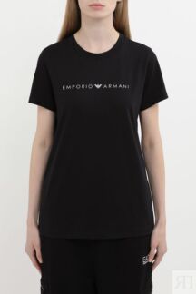 Футболка хлопковая с логотипом EMPORIO ARMANI