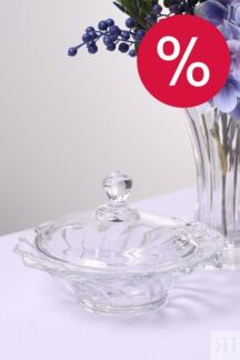Конфетница хрустальная с крышкой Picadelli Crystalite Bohemia