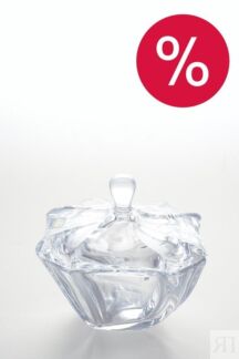Конфетница хрустальная с крышкой хрустальная Neptune Crystalite Bohemia