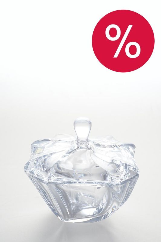 Конфетница хрустальная с крышкой хрустальная Neptune Crystalite Bohemia фото 1
