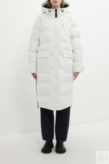 Пальто утепленное с капюшоном и молниями по бокам ELEGANZZA
