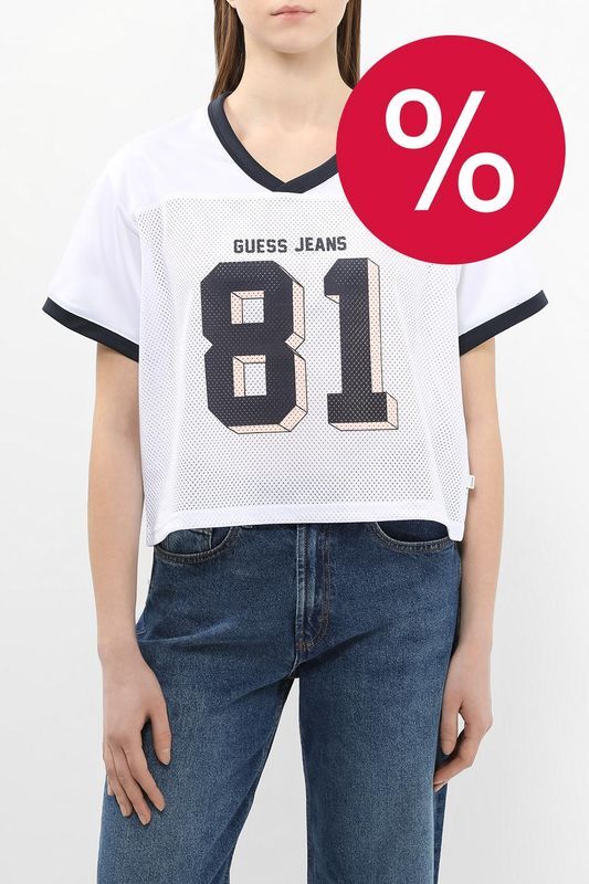 Футболка с v-вырезом Guess Jeans фото 1