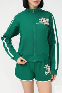 Толстовка на молнии с цветочной вышивкой Guess