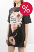 Платье-футболка хлопковое с принтом Desigual фото 1
