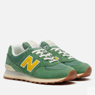 Женские кроссовки New Balance WL574GS2, цвет зелёный, размер 37.5 EU