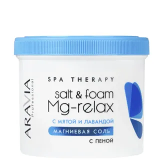 Магниевая соль с пеной Salt&Foam Mg-Relax с мятой и лавандой, 550 мл/730 г