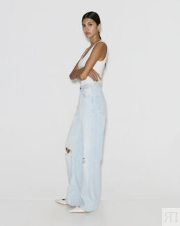 Джинсы Wide Leg WL200 с дырками 27/32