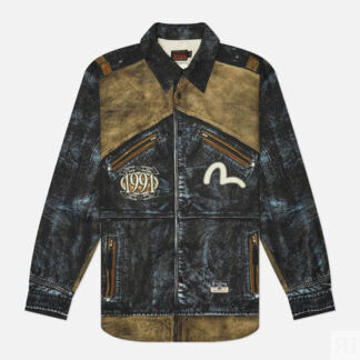 Мужская рубашка Evisu Heritage Replicate Biker All Over Print, цвет чёрный,