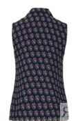 Шелковый топ без рукавов с контрастным принтом Diane Von Furstenberg фото 4