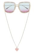 Солнцезащитные очки и цепочка Gucci GG1033S 003 фото 2