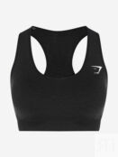 Спортивный топ бра Gymshark Vital Seamless, Черный GLSB1883G33-BKM фото 4