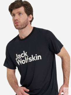 Футболка мужская Jack Wolfskin Brand, Черный