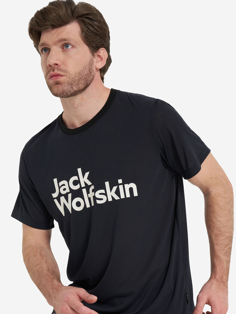 Футболка мужская Jack Wolfskin Brand, Черный 1809771J01-6000 фото 1