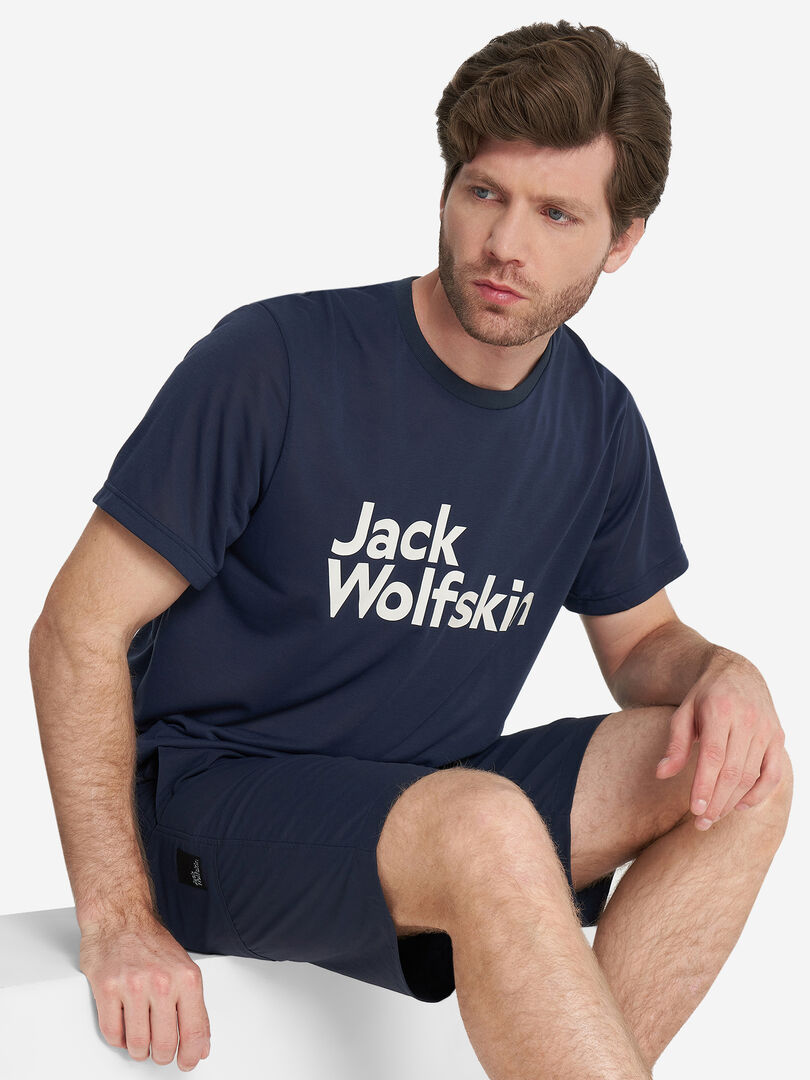 Футболка мужская Jack Wolfskin Brand, Синий 1809771J01-1010 фото 1