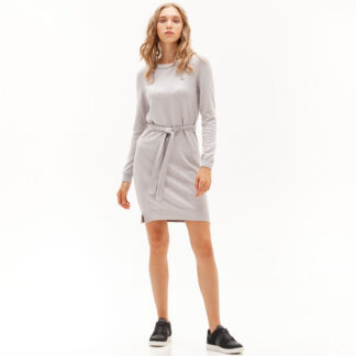Женское платье Lacoste с круглым вырезом и длинными рукавами