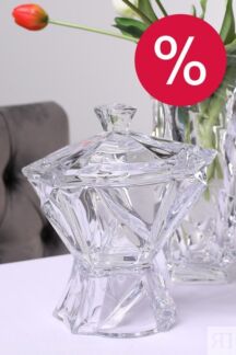 Конфетница хрустальная с крышкой Enigma Crystalite Bohemia